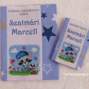 Gyermek egészségügyi könyv borító és okmánytartó szett - táska & tok - pénztárca & más tok - kártyatartó & irattartó - Meska.hu