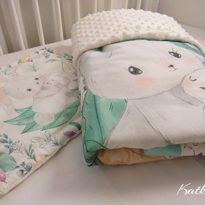 Készleten! Prémium baba takaró szett-mezei nyuszik, Otthon & Életmód, Babaszoba, gyerekszoba, Babatakaró, gyerek pléd, Varrás, MESKA