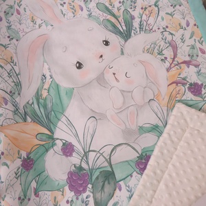 Készleten! Prémium baba takaró szett-mezei nyuszik - baba - mama - baba ágynemű - babatakaró, gyerek pléd - Meska.hu