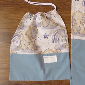 Ovis zsák és torna zsák KÉSZLETEN!-elefánt - játék & sport - ovis felszerelés - ovis szett - Meska.hu