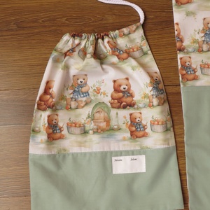 Ovis zsák és torna zsák KÉSZLETEN!-maci család - játék & sport - ovis felszerelés - ovis szett - Meska.hu