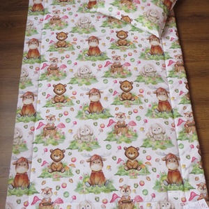 Ovis ágynemű kispárnával-színkavalkád erdei állatokkal - játék & sport - ovis felszerelés - ovis ágynemű - Meska.hu