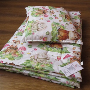 Ovis ágynemű kispárnával-színkavalkád erdei állatokkal - játék & sport - ovis felszerelés - ovis ágynemű - Meska.hu