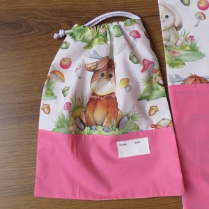 Ovis zsák és torna zsák KÉSZLETEN!-színes erdei állatok - játék & sport - ovis felszerelés - ovis szett - Meska.hu