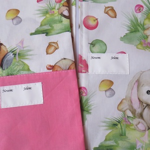 Ovis zsák és torna zsák KÉSZLETEN!-színes erdei állatok - játék & sport - ovis felszerelés - ovis szett - Meska.hu