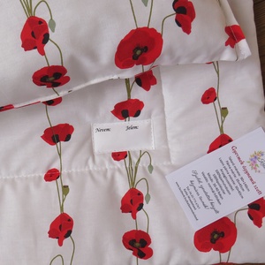 Ovis ágynemű kispárnával-pipacsok - játék & sport - ovis felszerelés - ovis ágynemű - Meska.hu