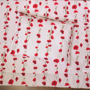 Ovis ágynemű kispárnával-pipacsok, Játék & Sport, Ovis felszerelés, Ovis ágynemű, Varrás, MESKA