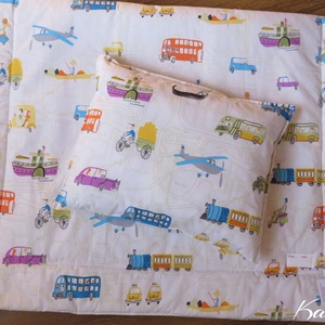 Ovis ágynemű kispárnával-színes járművek - Meska.hu