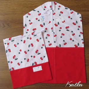 Ovis zsák és torna zsák szett-cseresznye - Meska.hu