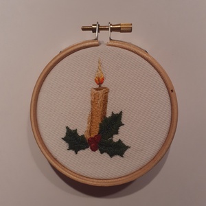 karácsonyi dísz (gyertya) - karácsony - karácsonyi lakásdekoráció - karácsonyfadíszek - Meska.hu