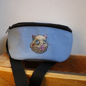 övtáska (Demon Slayer, Inosuke), Táska & Tok, Övtáska, Hímzés, Varrás, MESKA