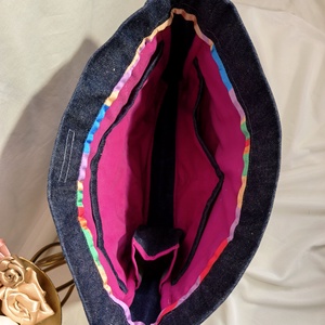 Patchwork Couture � Prémium Újrahasznosított Farmer Táska �  Ez a különleges darab a modern fenntarthatóság és a kézműve - táska & tok - táska szett - Meska.hu