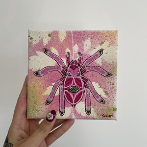 Pink tarantula (vászon festmény), Művészet, Festmény, Festmény vegyes technika, Mindenmás, MESKA