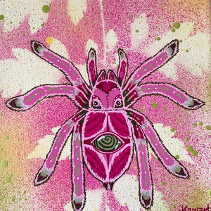 Pink tarantula (vászon festmény) - művészet - festmény - festmény vegyes technika - Meska.hu