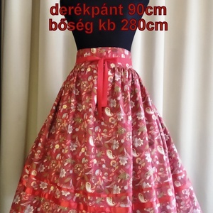 Kamasz néptánc szoknya 65 cm piros-bordó, Ruha & Divat, Női ruha, Szoknya, Varrás, MESKA