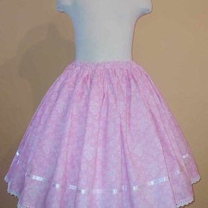 Gyermek néptánc szoknya 50 cm rózsaszín - ruha & divat - gyerekruha - szoknya - Meska.hu