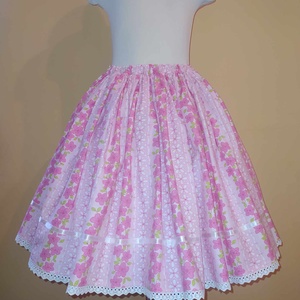 Gyermek néptánc szoknya 50 cm rózsaszín - ruha & divat - gyerekruha - szoknya - Meska.hu