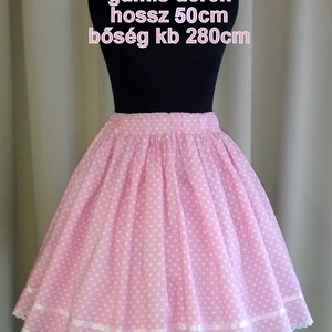 Gyermek néptánc szoknya 50 cm rózsaszín - ruha & divat - gyerekruha - szoknya - Meska.hu