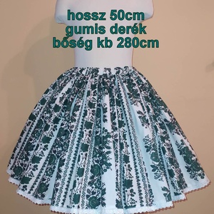 Gyermek néptánc szoknya 50 cm zöld - ruha & divat - babaruha & gyerekruha - szoknya - Meska.hu