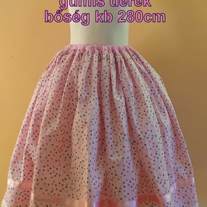 Gyermek néptánc szoknya 45 cm rózsaszín - ruha & divat - gyerekruha - szoknya - Meska.hu