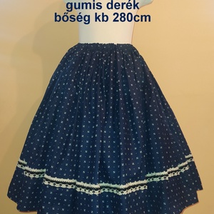 Gyermek néptánc szoknya 55 cm kék - ruha & divat - babaruha & gyerekruha - szoknya - Meska.hu