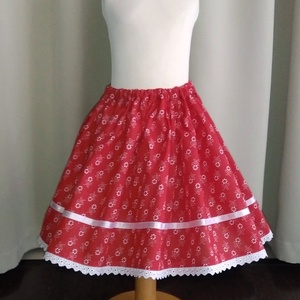Kisgyermek néptánc szoknya 30 cm pirosak  - ruha & divat - babaruha & gyerekruha - szoknya - Meska.hu