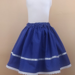 Kisgyermek néptánc szoknya 30 cm kék - ruha & divat - babaruha & gyerekruha - szoknya - Meska.hu