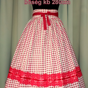 Kamasz néptánc szoknya 75 cm piros - ruha & divat - női ruha - szoknya - Meska.hu