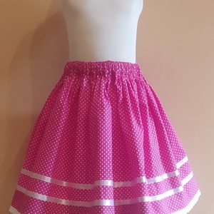 Kisgyermek néptánc szoknya 30 cm rózsaszín - ruha & divat - babaruha & gyerekruha - szoknya - Meska.hu