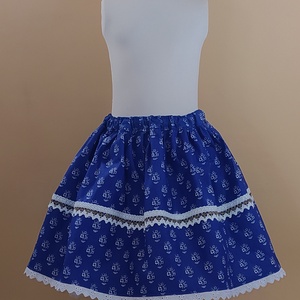 Kisgyermek néptánc szoknya 30 cm kék - ruha & divat - babaruha & gyerekruha - szoknya - Meska.hu