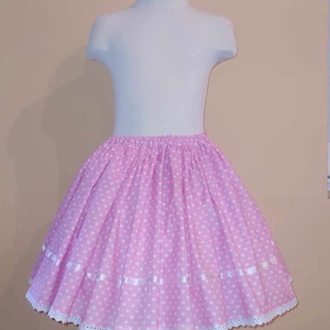 Gyermek néptánc szoknya 45 cm rózsaszín, pink - ruha & divat - babaruha & gyerekruha - szoknya - Meska.hu