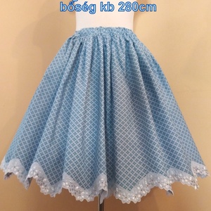 Gyermek néptánc szoknya 45 cm világoskék - ruha & divat - babaruha & gyerekruha - szoknya - Meska.hu