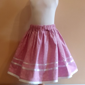 Kisgyermek néptánc szoknya 30 cm rózsaszín - ruha & divat - babaruha & gyerekruha - szoknya - Meska.hu