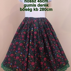 Gyermek néptánc szoknya 45 cm vidám színek - ruha & divat - gyerekruha - szoknya - Meska.hu