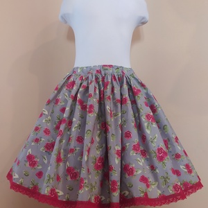 Gyermek néptánc szoknya 40 cm piros, bordó - ruha & divat - gyerekruha - szoknya - Meska.hu