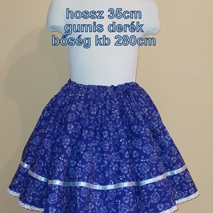 Gyermek néptánc szoknya 35 cm kék, Ruha & Divat, Gyerekruha, Szoknya, Varrás, MESKA