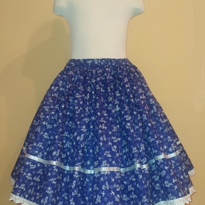 Gyermek néptánc szoknya 35 cm kék, Ruha & Divat, Gyerekruha, Szoknya, Varrás, MESKA