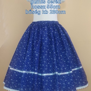 Gyermek néptánc szoknya 55 cm kék, Ruha & Divat, Gyerekruha, Szoknya, Varrás, MESKA