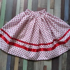 Kisgyermek néptánc szoknya 30 cm fehér mitás - ruha & divat - gyerekruha - szoknya - Meska.hu