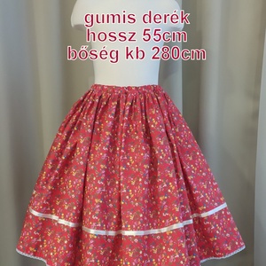 Gyermek néptánc szoknya 55 cm piros - ruha & divat - gyerekruha - szoknya - Meska.hu