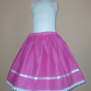 Kisgyermek néptánc szoknya 30 cm pink, lila - ruha & divat - gyerekruha - szoknya - Meska.hu