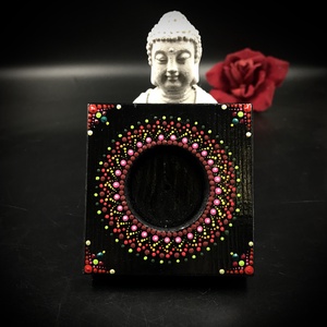 Pontozott mandala mécsestartó meditációhoz, spirituális elmélyüléshez - otthon & életmód - dekoráció - spiritualitás - mandala - Meska.hu