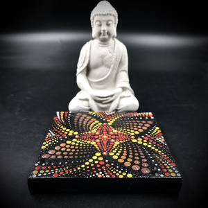 Az Élet körforgása: varázslatos pontozott spirituális mandala festmény vászonra - otthon & életmód - dekoráció - spiritualitás - mandala - Meska.hu