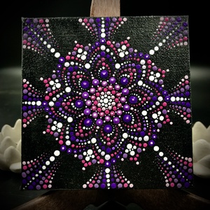 Bölcsesség és harmónia: Spirituális pontozott Mandala festmény, relaxációs és meditációs kiegészítő - otthon & életmód - dekoráció - spiritualitás - mandala - Meska.hu