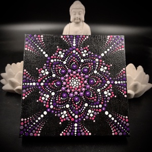 Bölcsesség és harmónia: Spirituális pontozott Mandala festmény, relaxációs és meditációs kiegészítő - otthon & életmód - dekoráció - spiritualitás - mandala - Meska.hu