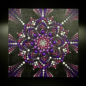 Bölcsesség és harmónia: Spirituális pontozott Mandala festmény, relaxációs és meditációs kiegészítő - otthon & életmód - dekoráció - spiritualitás - mandala - Meska.hu