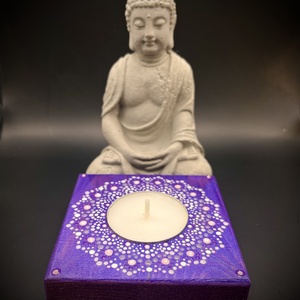 Spirituális Mandala mécsestartó, jóga stúdió dekoráció, relaxációs kiegészítő - otthon & életmód - dekoráció - spiritualitás - mandala - Meska.hu