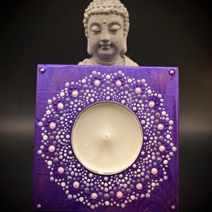 Spirituális Mandala mécsestartó, jóga stúdió dekoráció, relaxációs kiegészítő - otthon & életmód - dekoráció - spiritualitás - mandala - Meska.hu