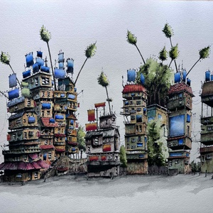 InkCity, Művészet, Grafika & Illusztráció, Egyéb rajzok, Festészet, Festett tárgyak, MESKA