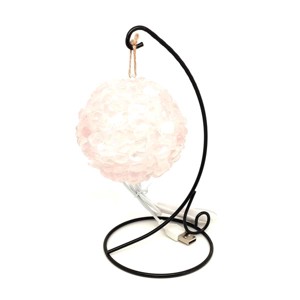 Lámpa USB gömb Rózsakvarc állvány 8cm, Kellékek & szerszámok, Ásvány alapanyag, Ásvány lámpa, , MESKA